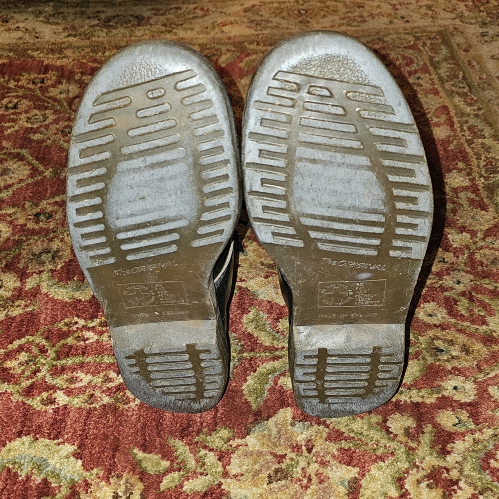 Dr. Martens Black Leather Combat Boots - Picture 5 of 6